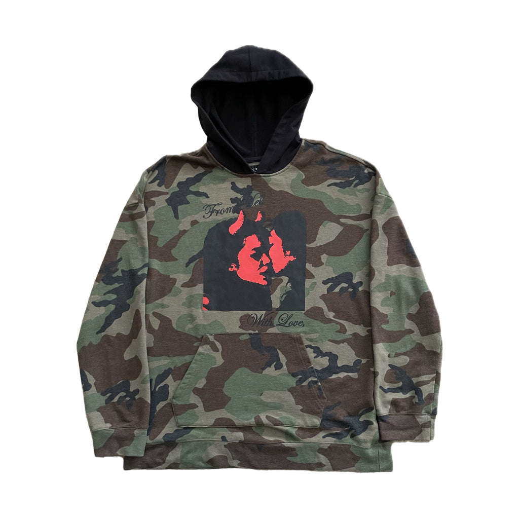 “from hell” camo hoodie