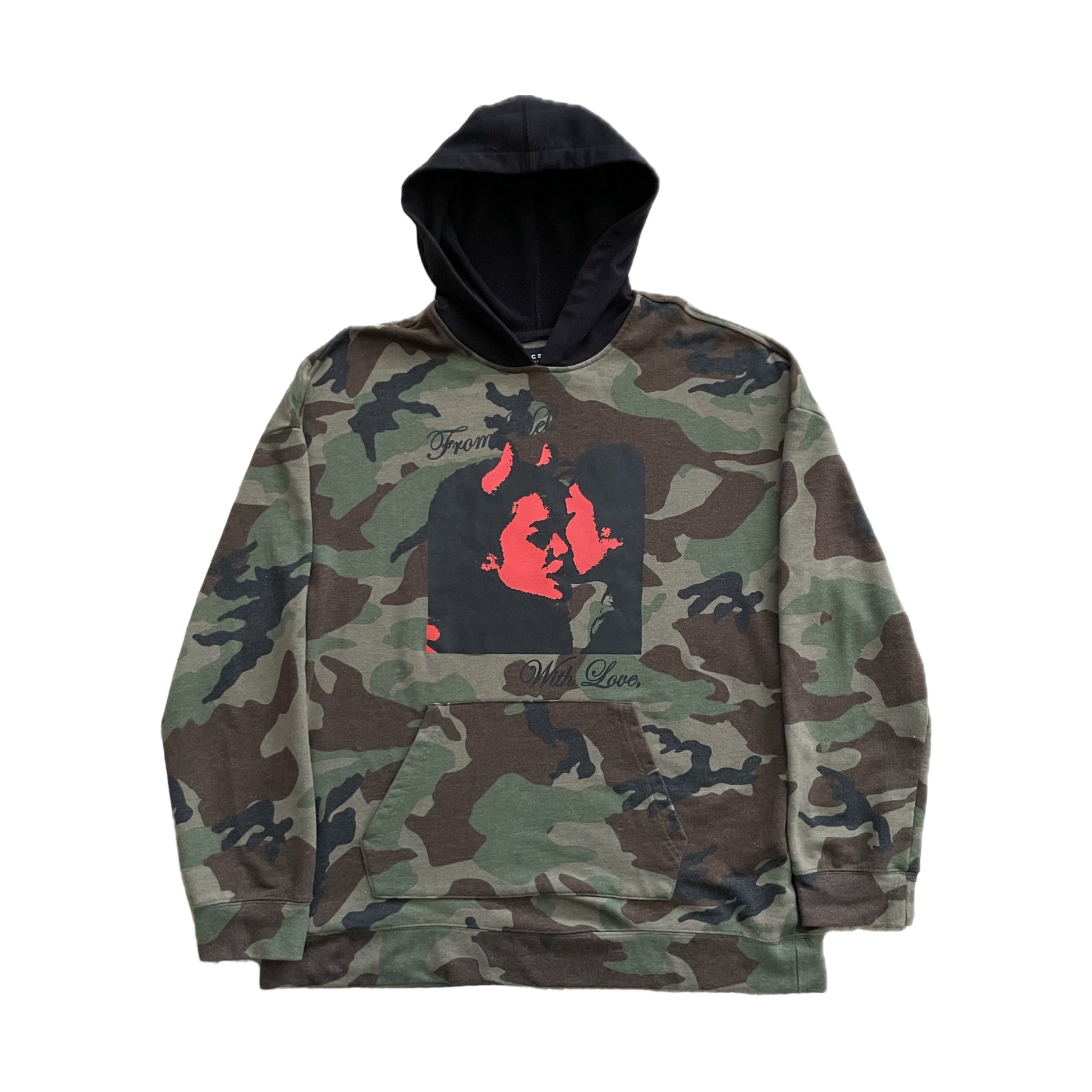 “from hell” camo hoodie