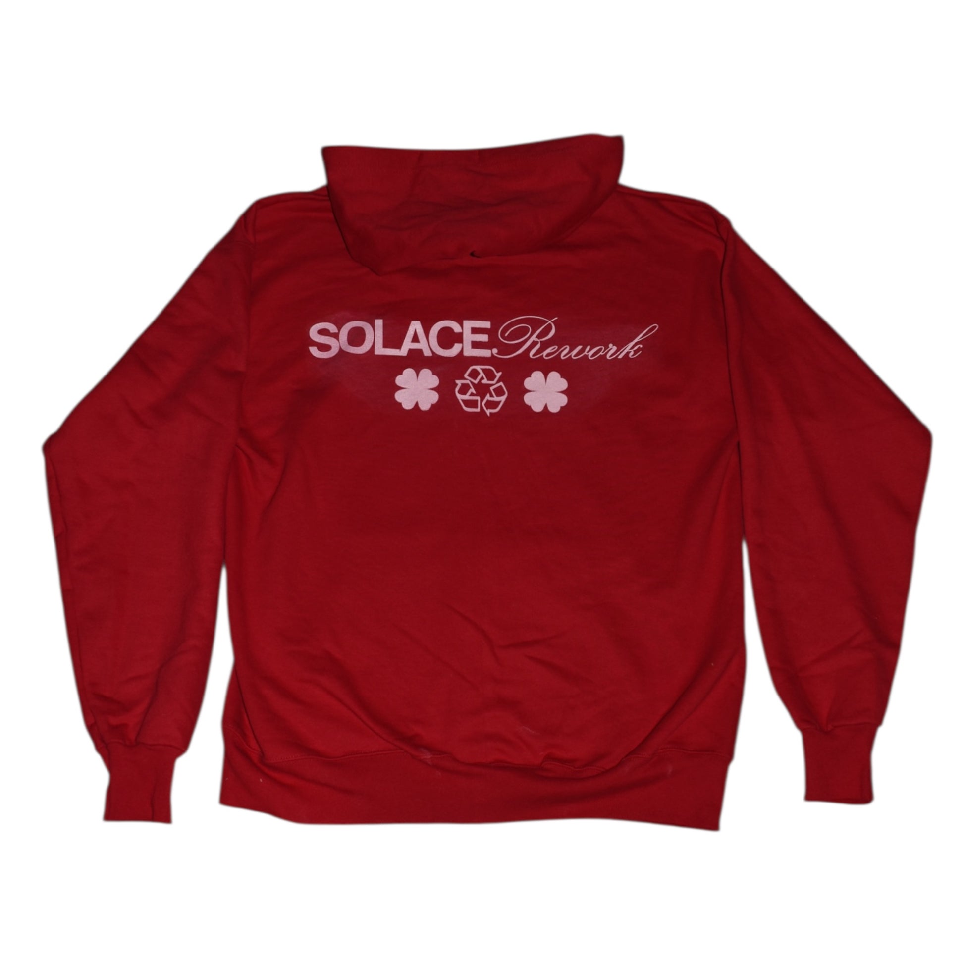 “monroe” red zip-up hoodie