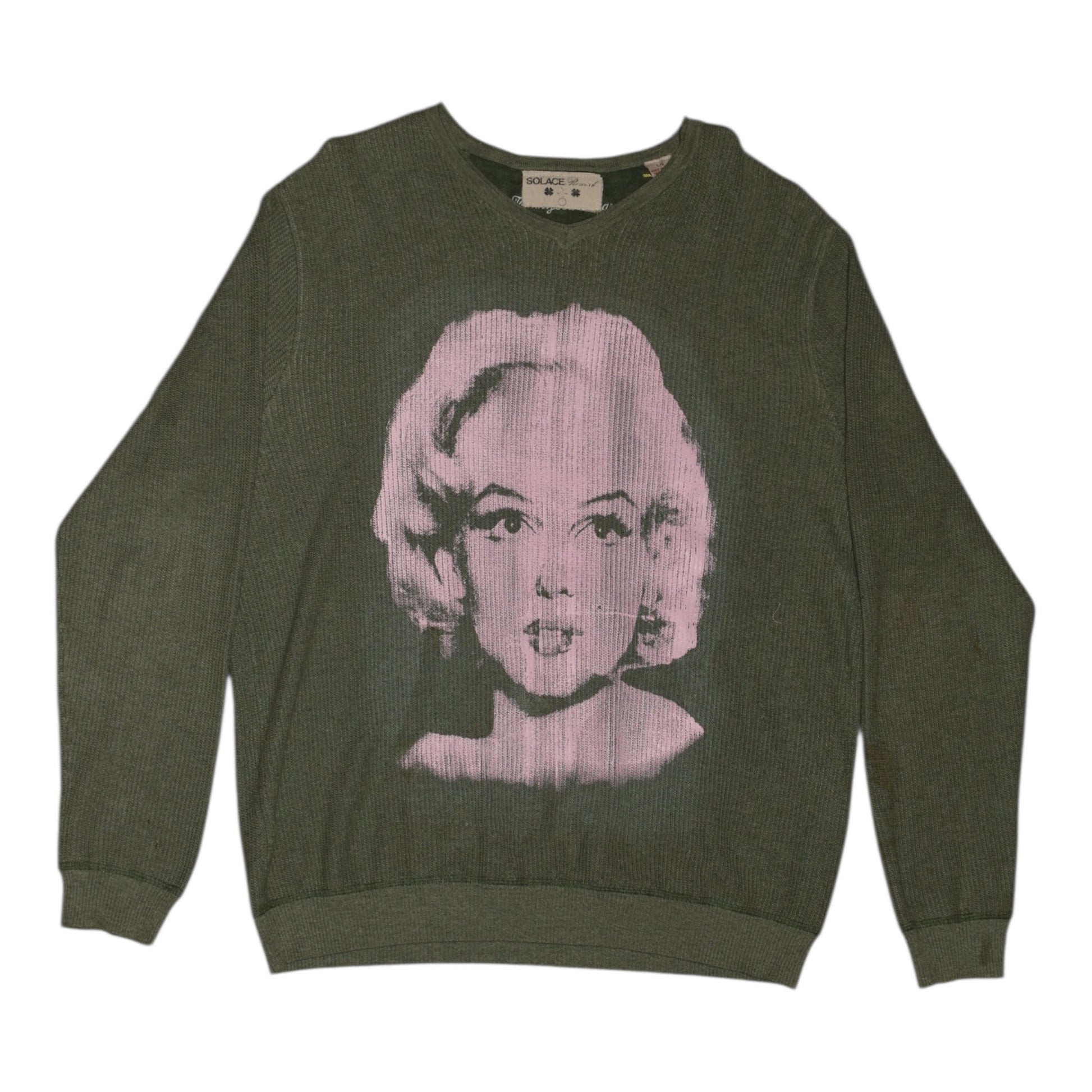 “monroe” vintage green knit