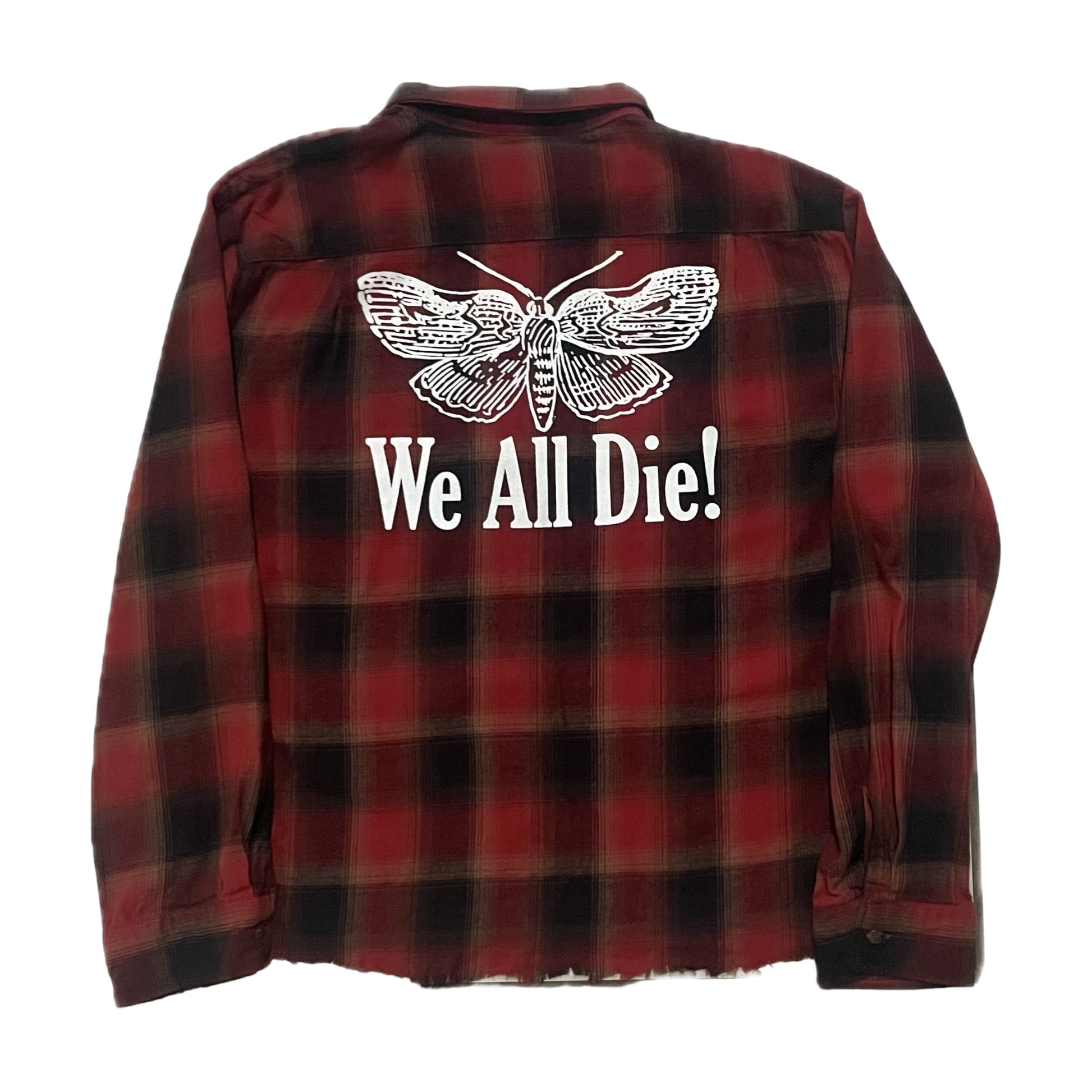 "classic logo" hand distressed red flannel
