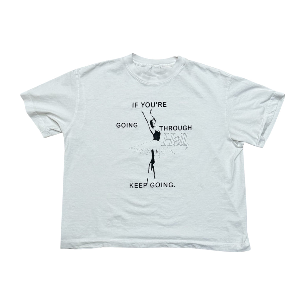 “hell” cropped tee