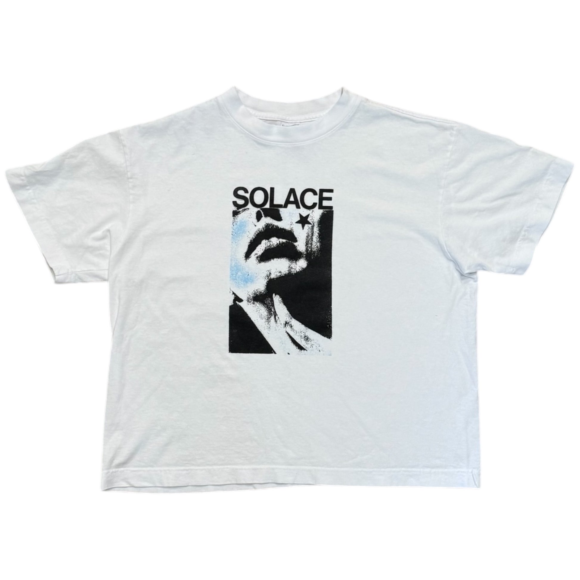 “blues” cropped tee
